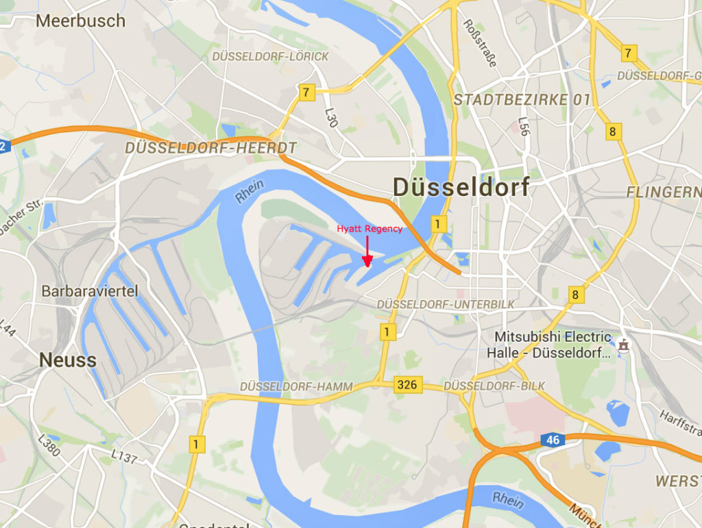 Hyatt Regency Dusseldorf Mapa
