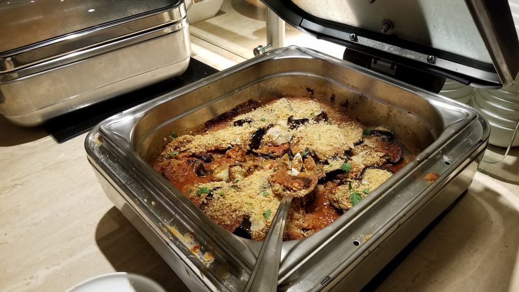 comida en un horno