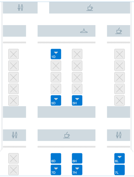 Mapa de Asientos 787 American Airlines