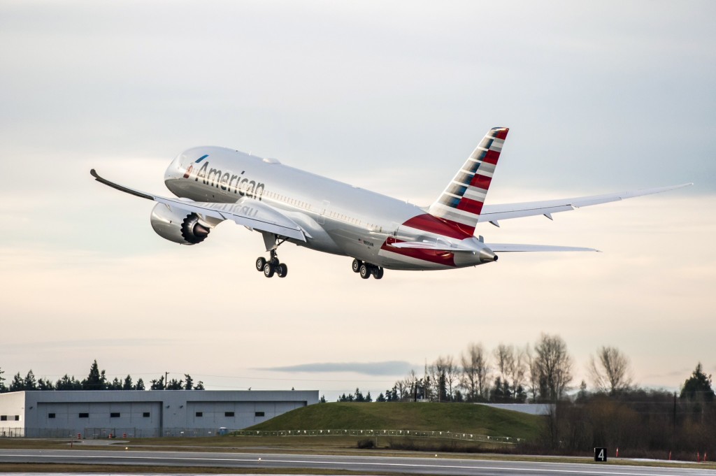 Vuelo de prueba del primer Boeing 787-8 Dreamliner de American Airlines (Foto de AA)