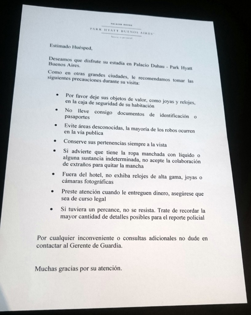 Park Hyatt Buenos Aires - Palacio Duhau-Aviso1