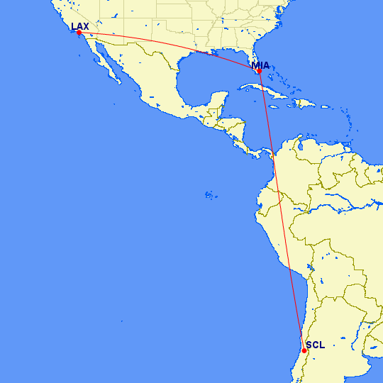 SCL-MIA-LAX-MIA-SCL