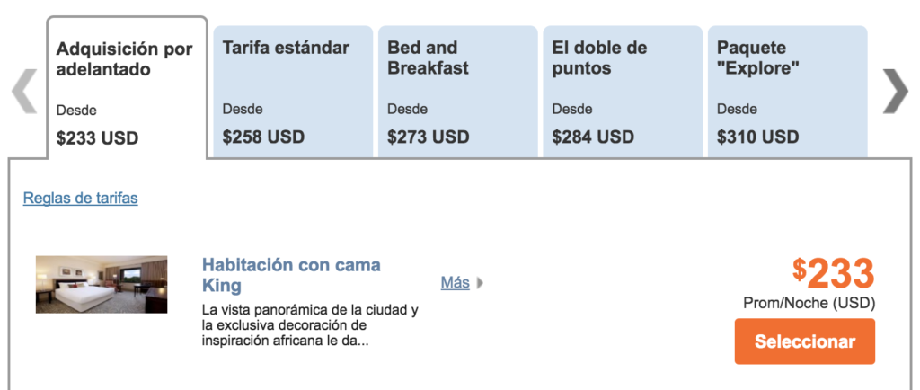 Hyatt JNB Precios